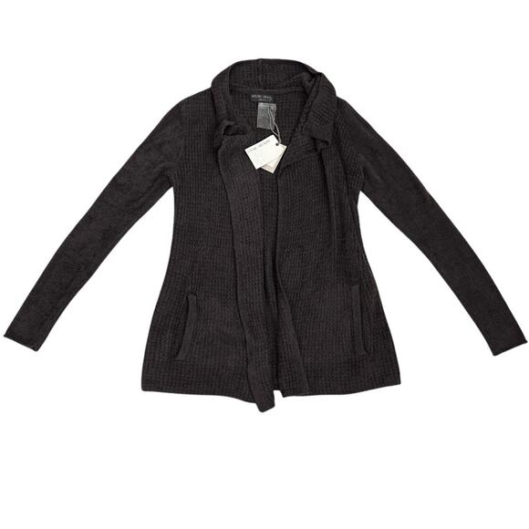 Barefoot Dreams Sweaters - NWT Barefoot Dreams CozyChic Lite Charcoal Cozy Bamboo Circle Cardigan XS